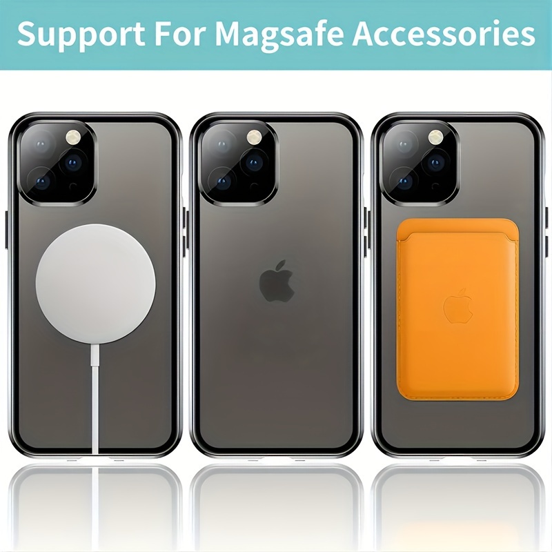 Coque Magnétique 360° Anti-espion Métal – Pour IPhone 15/14/13 Pro Max – Protection Privée