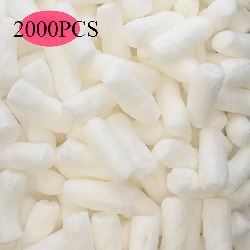 TEMU 2000pcs Granulés de mousse de conditionnement recyclables de qualité supérieure, coussinets de transport antistatiques, rembourrage de