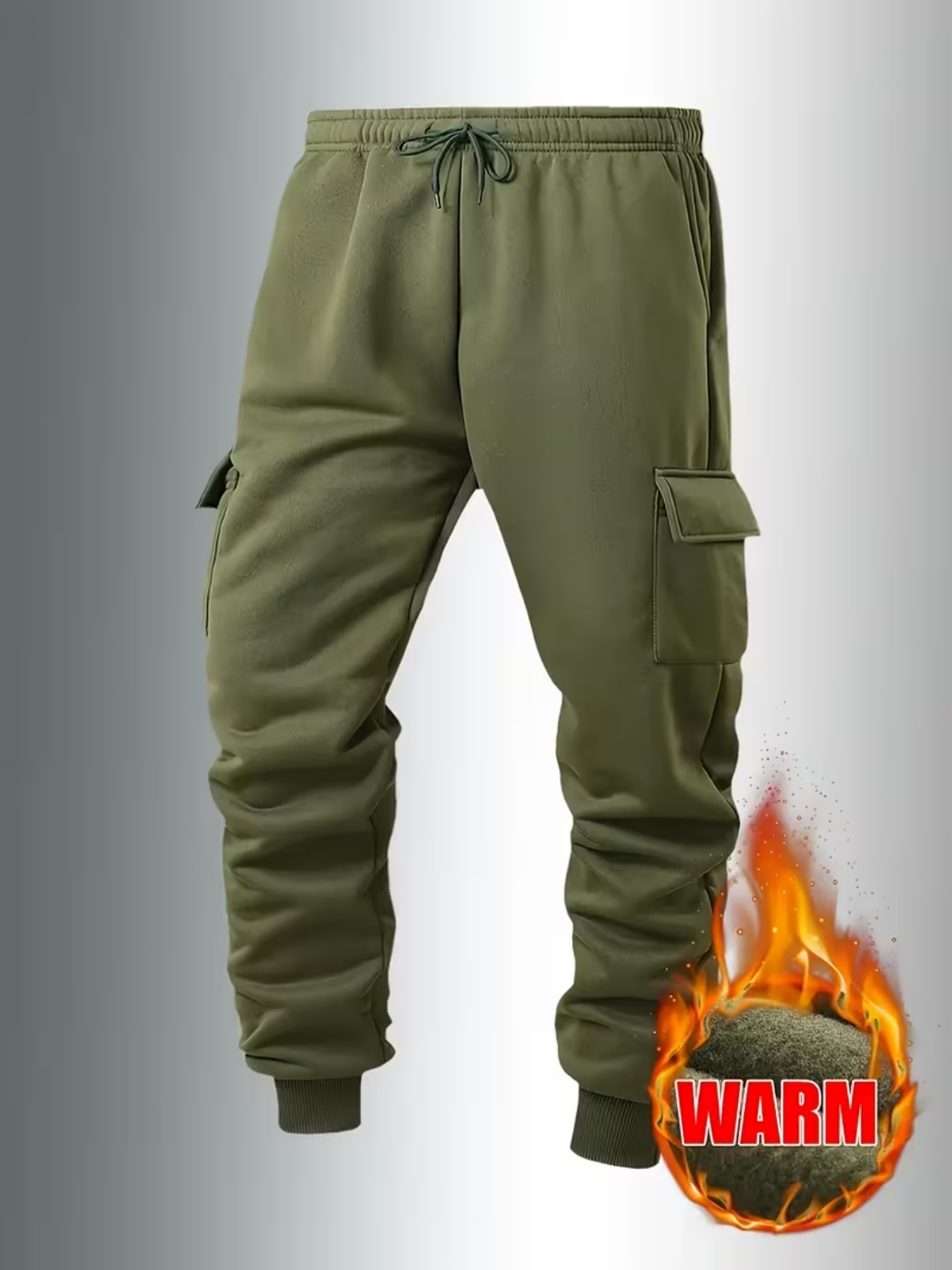 Jogger Homme Polaire Chaud Pantalon de sport long décontracté pour homme, une seule pièce, joggers de couleur unie, pantalon long élégant, pantalon de sport à cordon élastique, pantalon de couleur unie décontracté d
