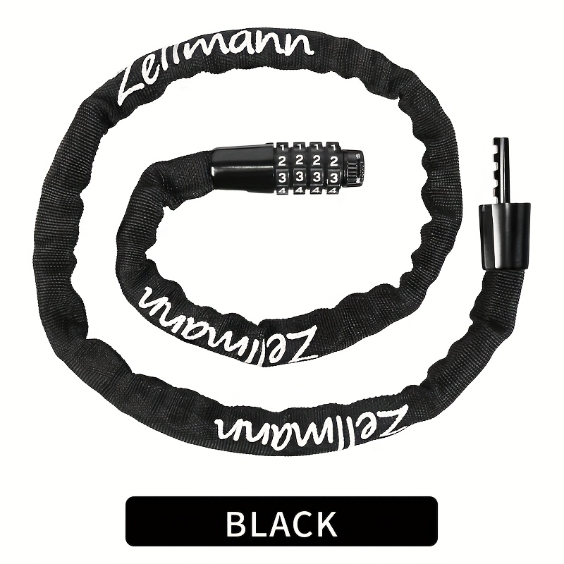Image of Bicycle Lock 4 Digit Password Lock Safe And Portable Anti-theft Lock Electric Bike Motorcycle Chain Lock Riding Equipment