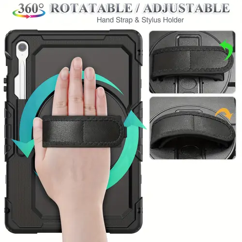 case for samsung for galaxy tab s10 fe s10 fe plus 5 1 2025 heavy duty full body shockproof protective case with screen protector stand hand shoulder strap and pen holder july 4th gifts