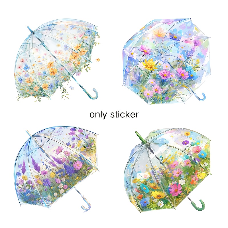 

Four-in-one Small Flower Umbrella High- Film Double-sided Printing Color , Stickers, Blocking Stickers, Motorcycle Stickers, Car Bumper Stickers, Car Body Decoration Stickers