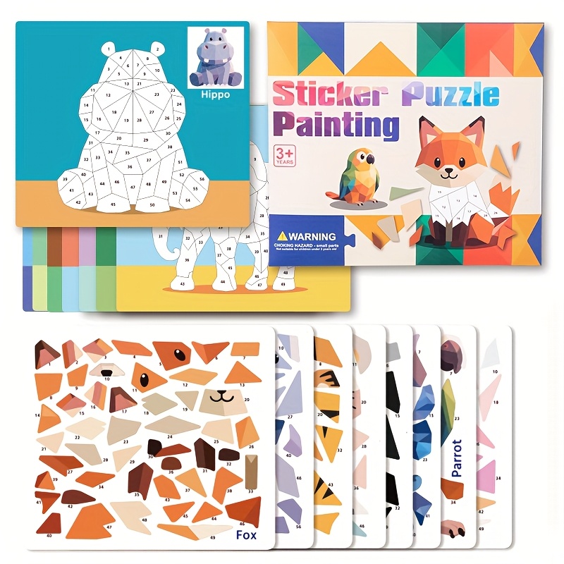 Image of A Book For Children Featuring Sticker Puzzles And Creative 3d Stickers Themes, Designed To Be Portable And Quiet For Busy Hands, Making It An Ideal Sticker Toy Gift For Kids
