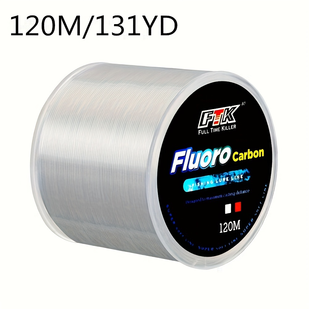 ftk 120m fluorocarbon coated nylon monofilament fishing line strong abrasion resistant and virtually invisible for carp fishing details 0