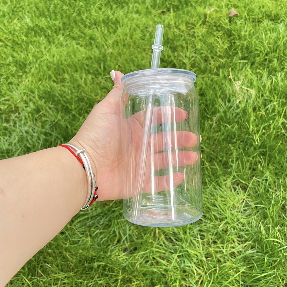 60pcs clear plastic 16oz soda tumblers lids straws bpa free - Temu