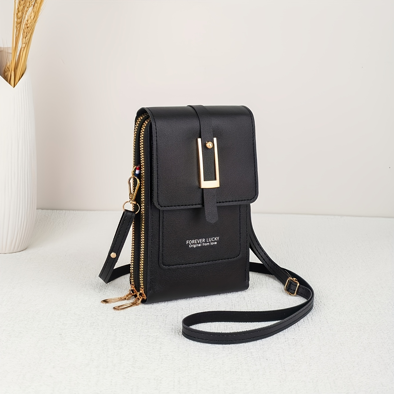TEMU 1 Crossbody Bag, A Stylish Key Pouch Crossbody Small Bag With Personalized Custom Text, 5 Colors , A Simple And Versatile Single-shoulder Bag, A