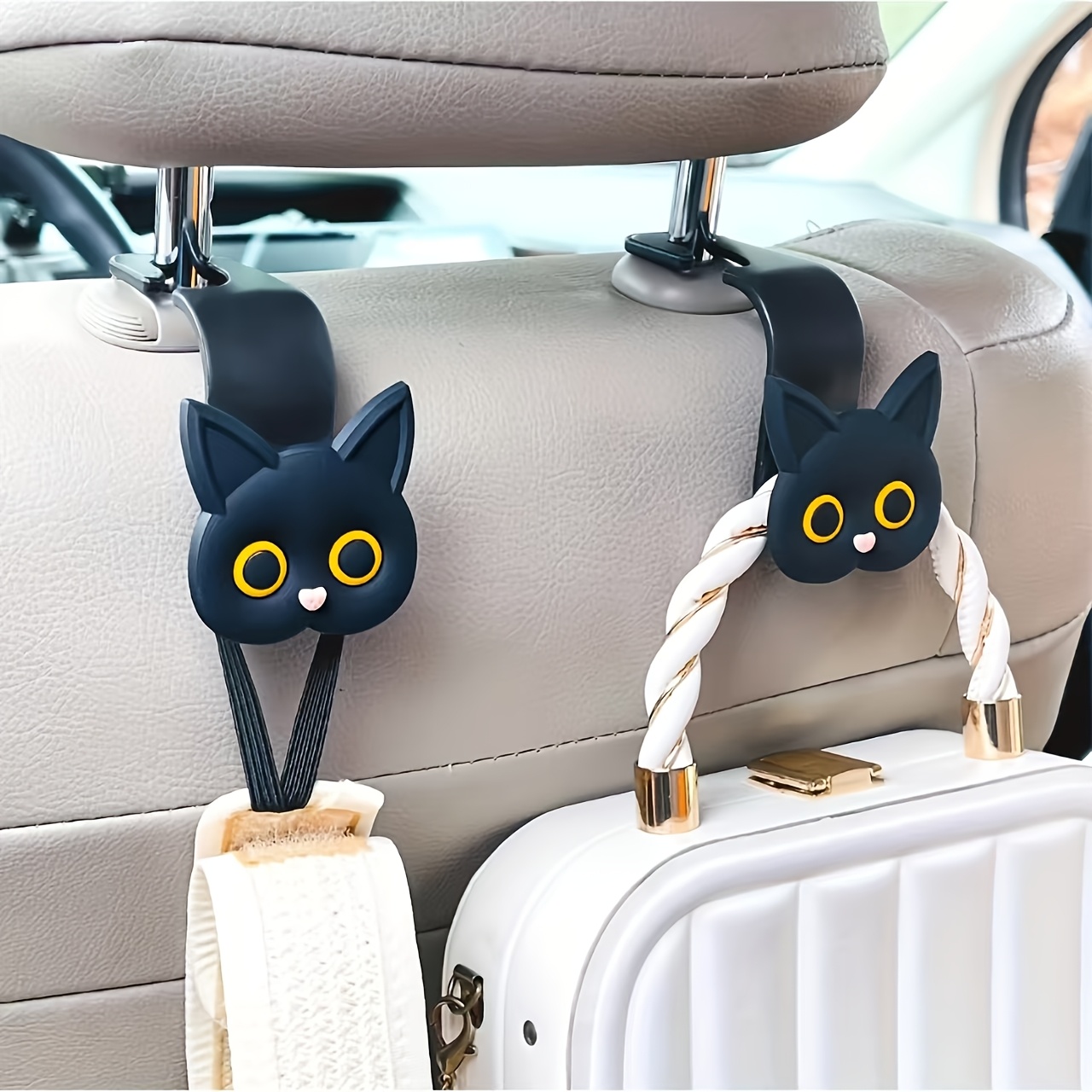 

Crochet de Siège Auto en de Chat Cartoon 3D pour Appui-Tête