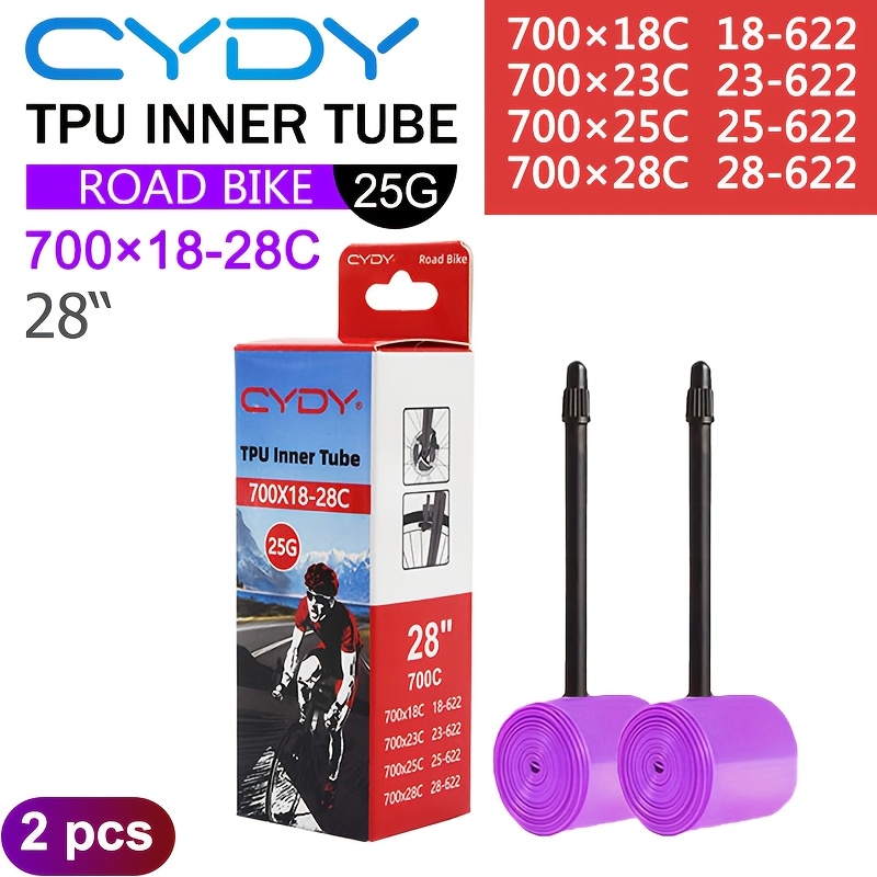 Cydy Tpu Inner Tube Road Bike 700x18 23 25 28c Tire 700c Bicyecle Valve 25g Ultralight Tyre With Tire Patch
