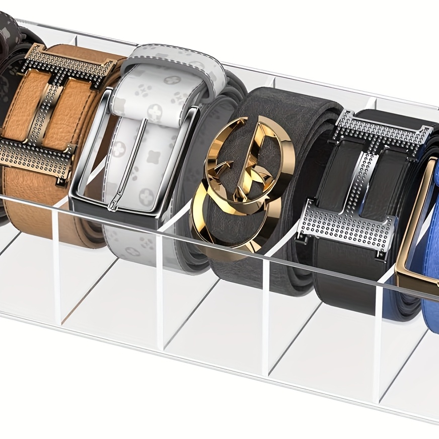 leather belt organizer storage box grid for belts belt racks for