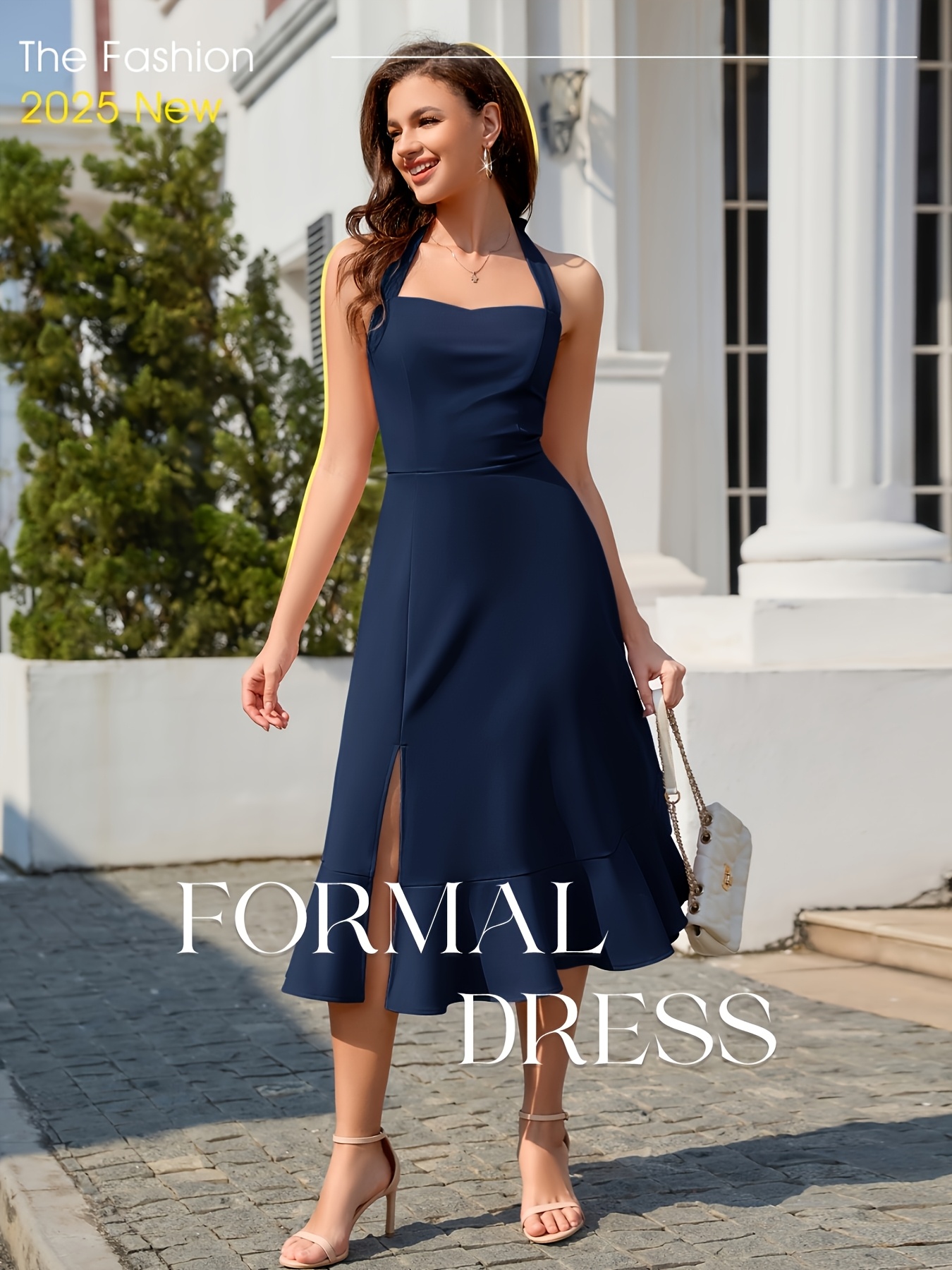 elegant navy blue dress accessories - United Kingdom