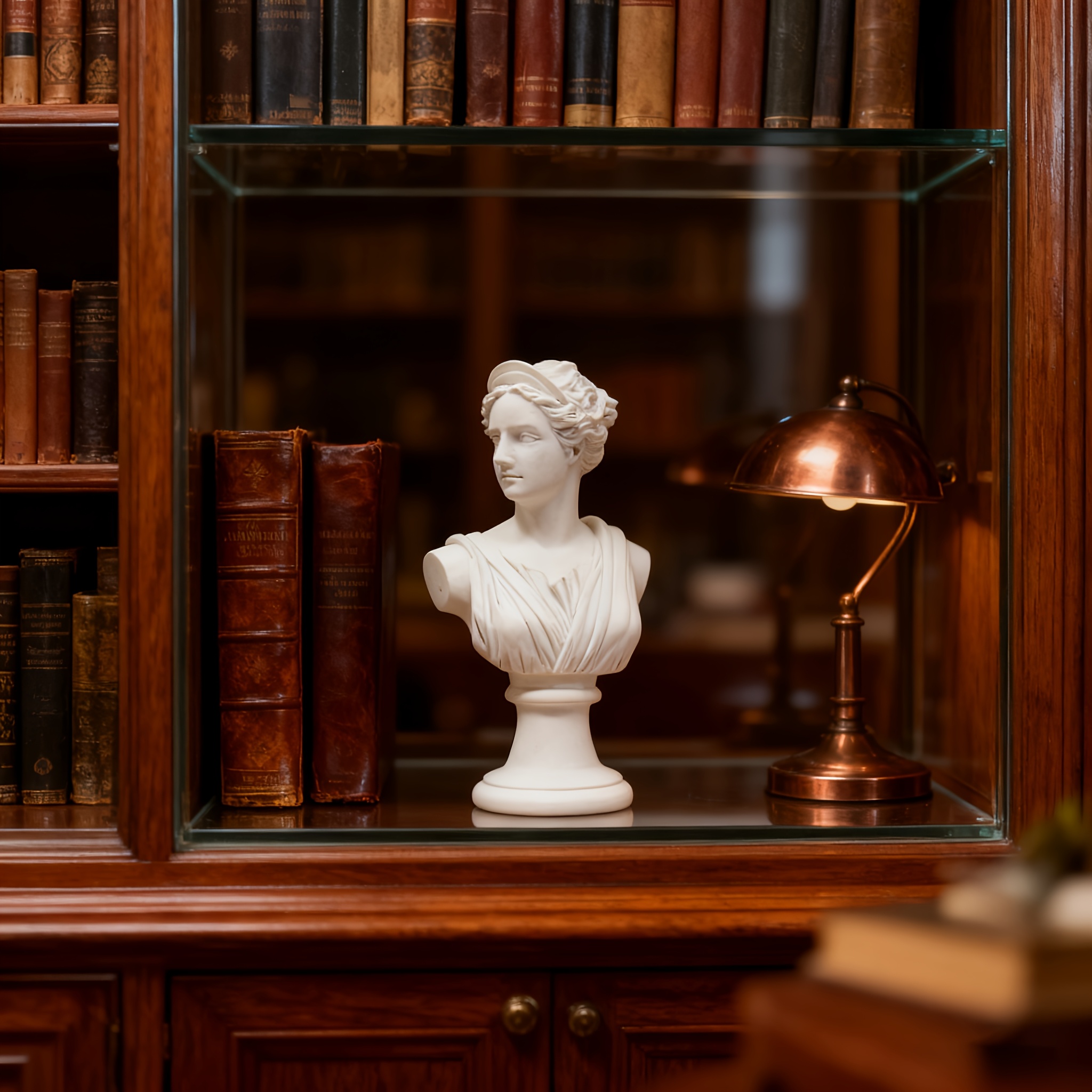 TEMU Diana Statue Ornament, Plaster-style Classical Art Design, Bookshelf Desktop Study Light Luxury Decoration