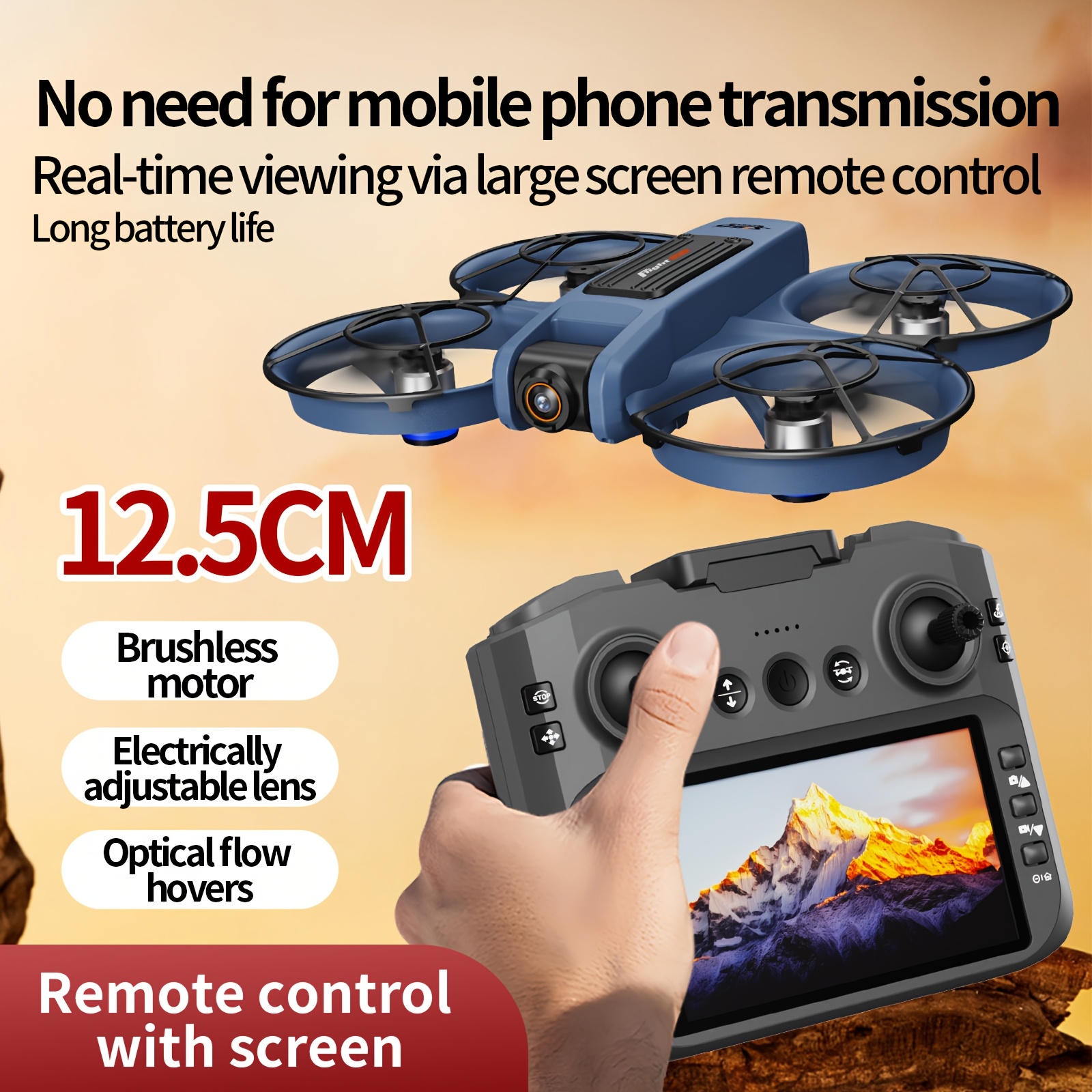 Nowy dron S156 z podwójną kamerą HD i ESC, fotografia lotnicza na zewnątrz w rozdzielczości 720P, bezszczotkowy silnik, zdalne sterowanie z ekranem o przekątnej 12,5 cm, unikanie przeszkód, obracanie 360°, jasne światła LED, składany zdalnego sterowania, prezenty świąteczne dla mężczyzn na Boże Narodzenie i Halloween