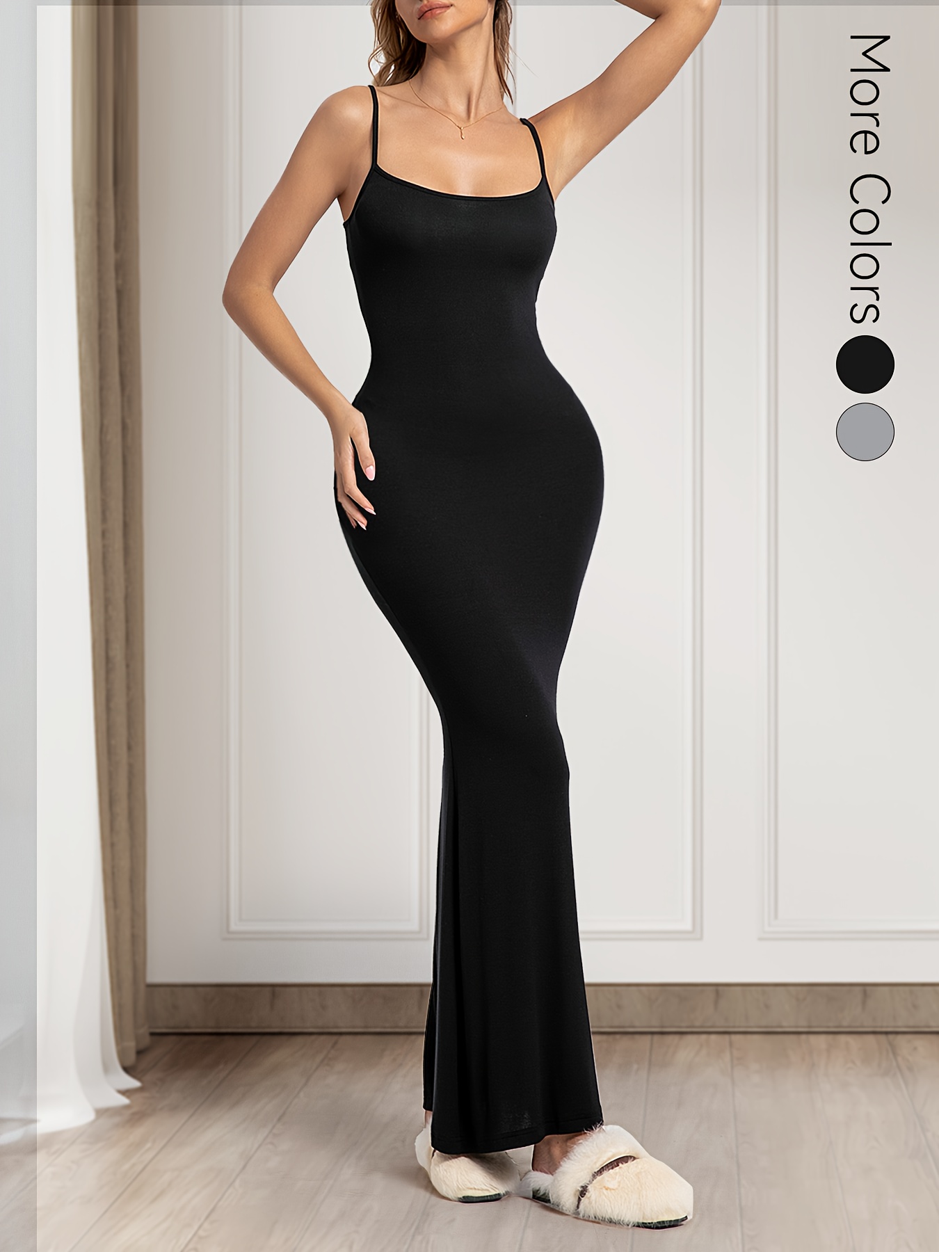 danielle guizio black dress Black Sexy See Through Sheer Mesh Maxi Dress Women Sleeveless Spaghett   Long Sleeve Dress