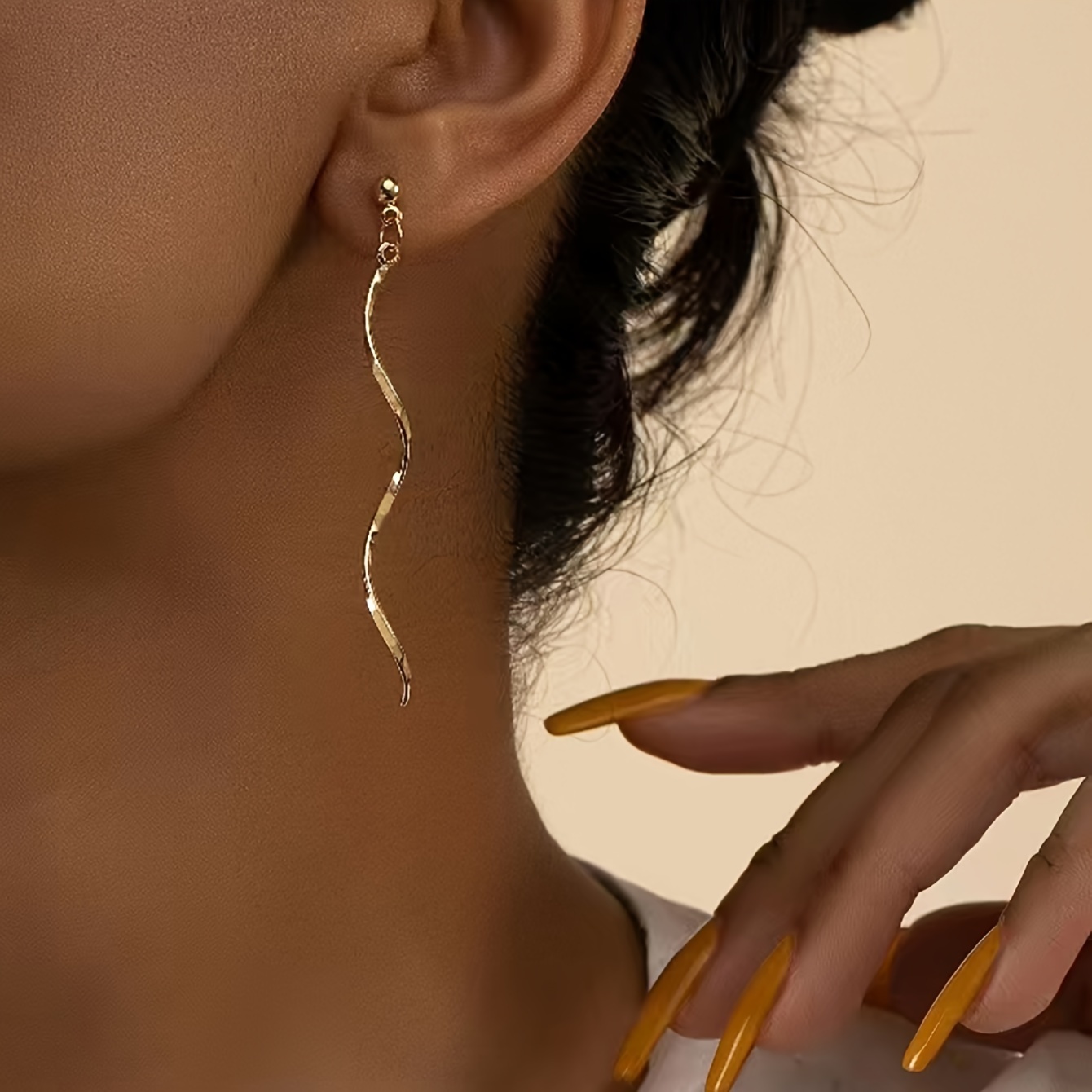 

Geometric Spiral Line Shaped Earrings Elegant Ears Decoration Stylish Accessories For Women