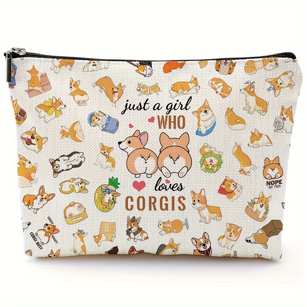 

Corgi Gifts For Corgi Lovers, Corgi Makeup Bag Gifts For Women, Girls Dog Lovers Gift, Corgi Themed Cosmetic Bag Gifts For Dog Lovers