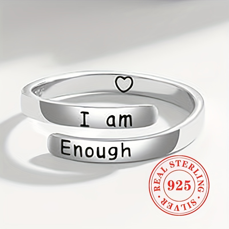 Adjustable 925 Sterling Silver Heart Ring Engraved for Daily Wear & Gifting