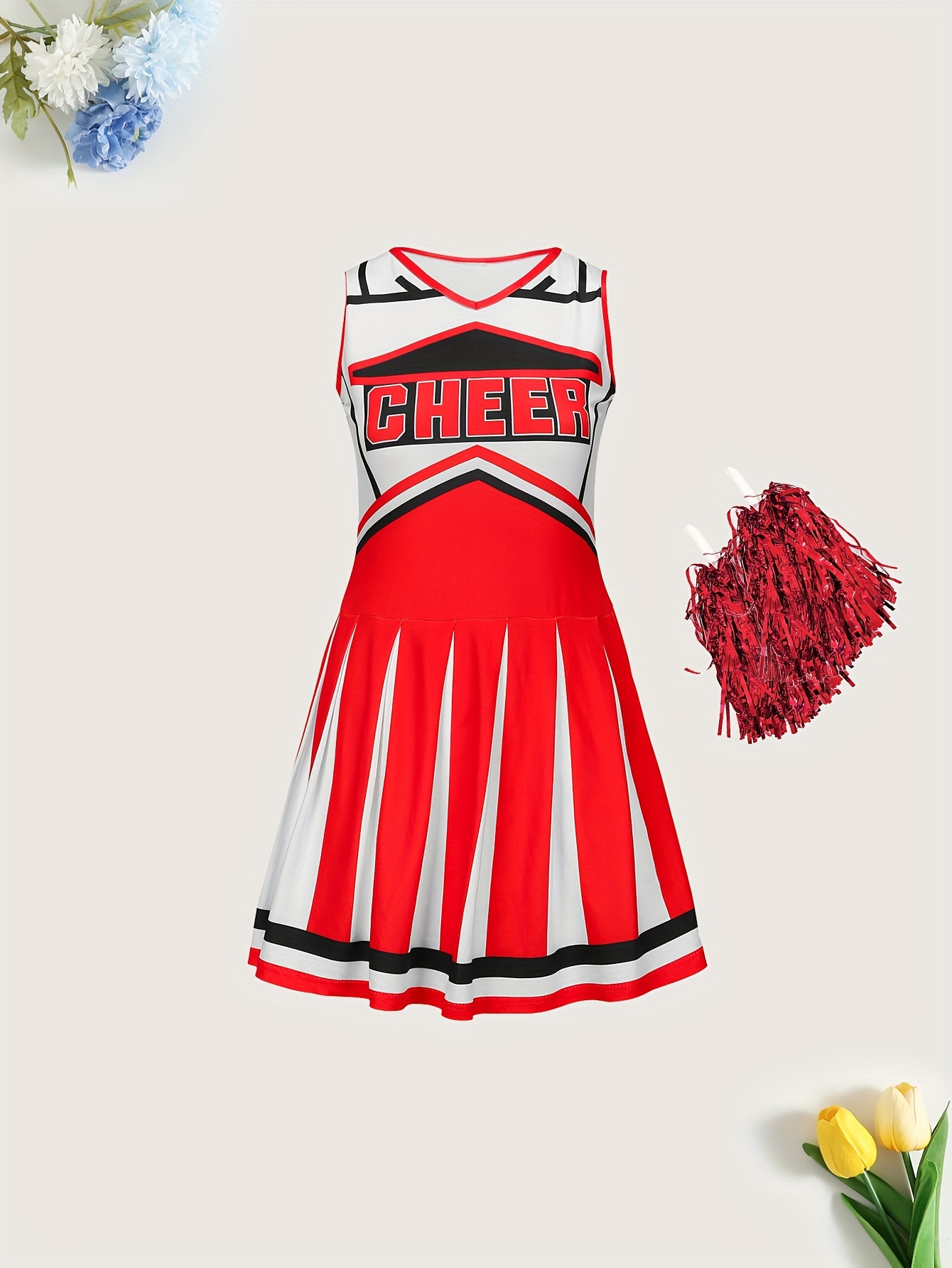 conjunto vestidos niñas pom poms Temu Mexico