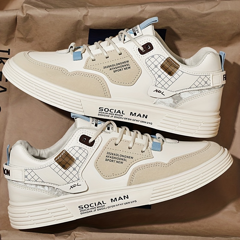 zapatillas de skate de hombre de corte   - cómodas, antideslizantes, deportivas casuales con diseño   y   elegante, con cordones, ideales para actividades al aire libre y ropa casual. 2