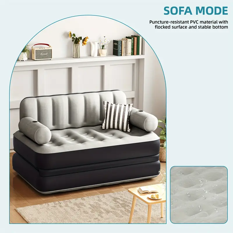 in inflatable sofa bed headboard pump blow couch Temu