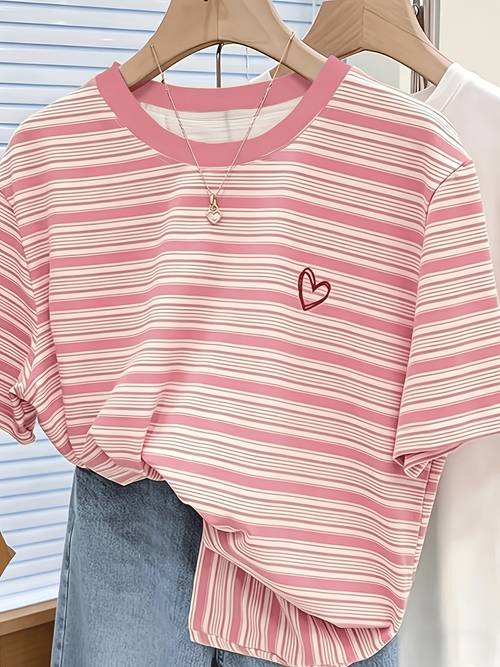 plus size plus size plus size womens colorful striped t shirt essential for extremely whitening gentle style