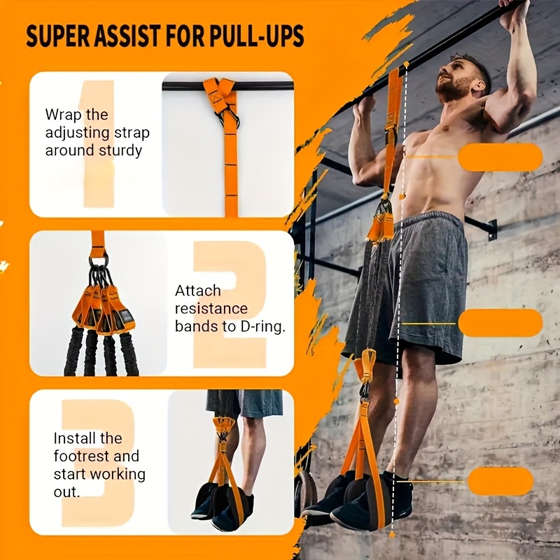 5pcs Pull-Up Assist Strap Set for Strength Training