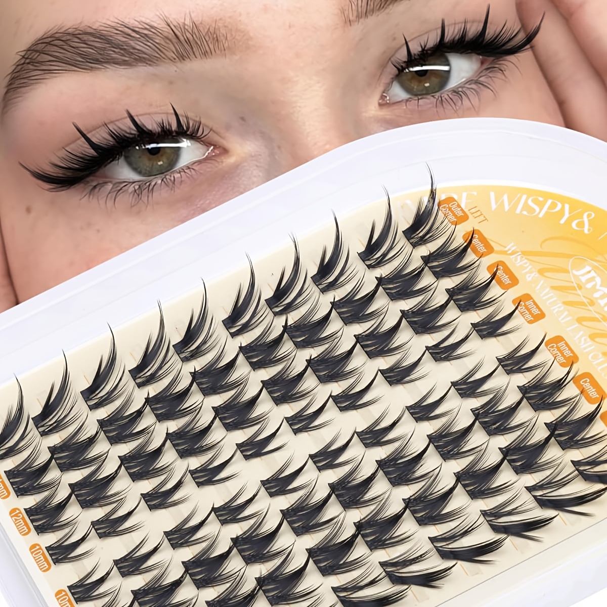 Image of Cartoon-style Lash Clusters, Fine Lash Clusters, Fox Eye Cluster Extension, 10-16mm Lash Extension, Anime-style Individual Cluster Lashes