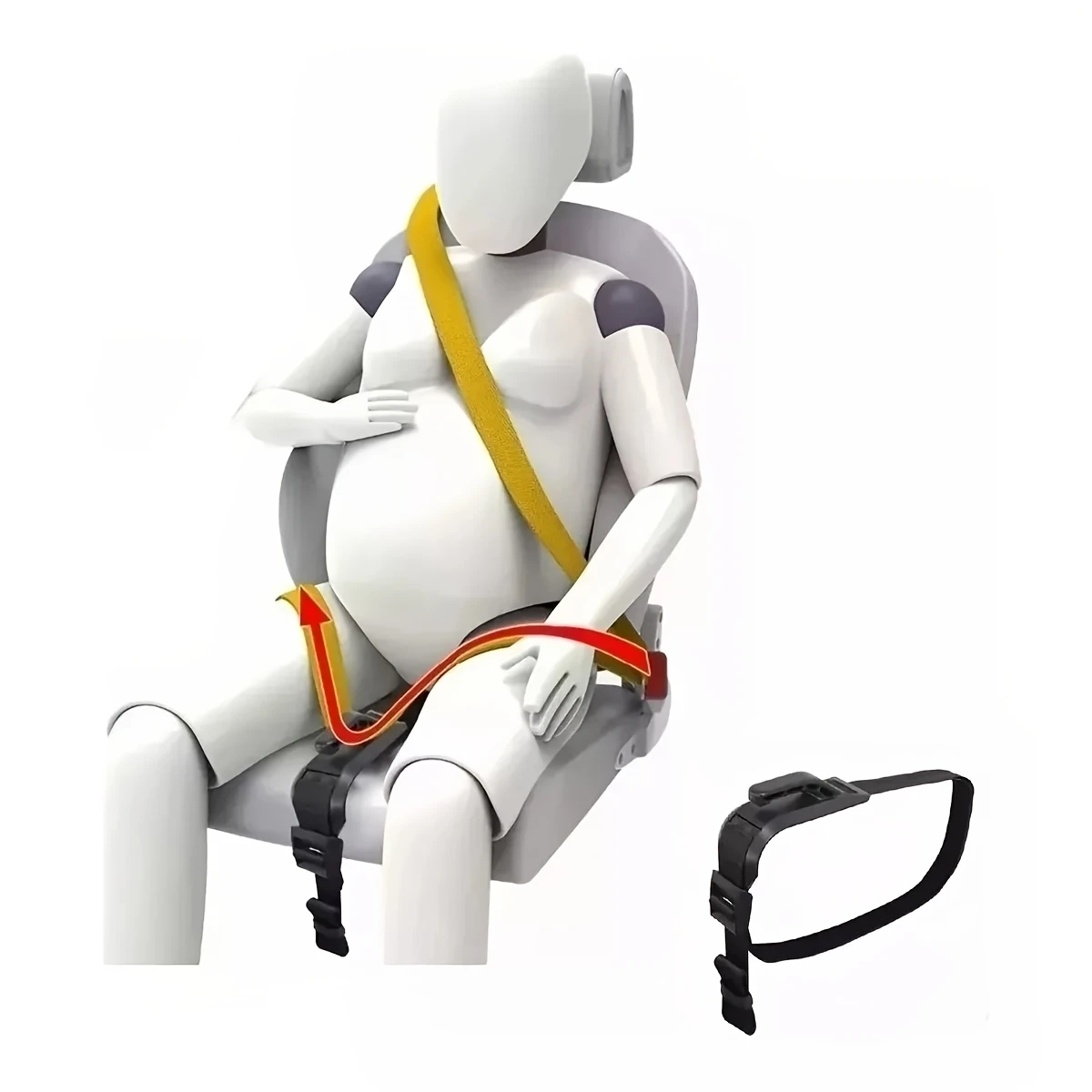 adjustable car safety belt positioner comfortable back support for women mothers large belly durable abs material mixed colors car seat accessories adjustable design breathable fabric car seat belt cushion details 2
