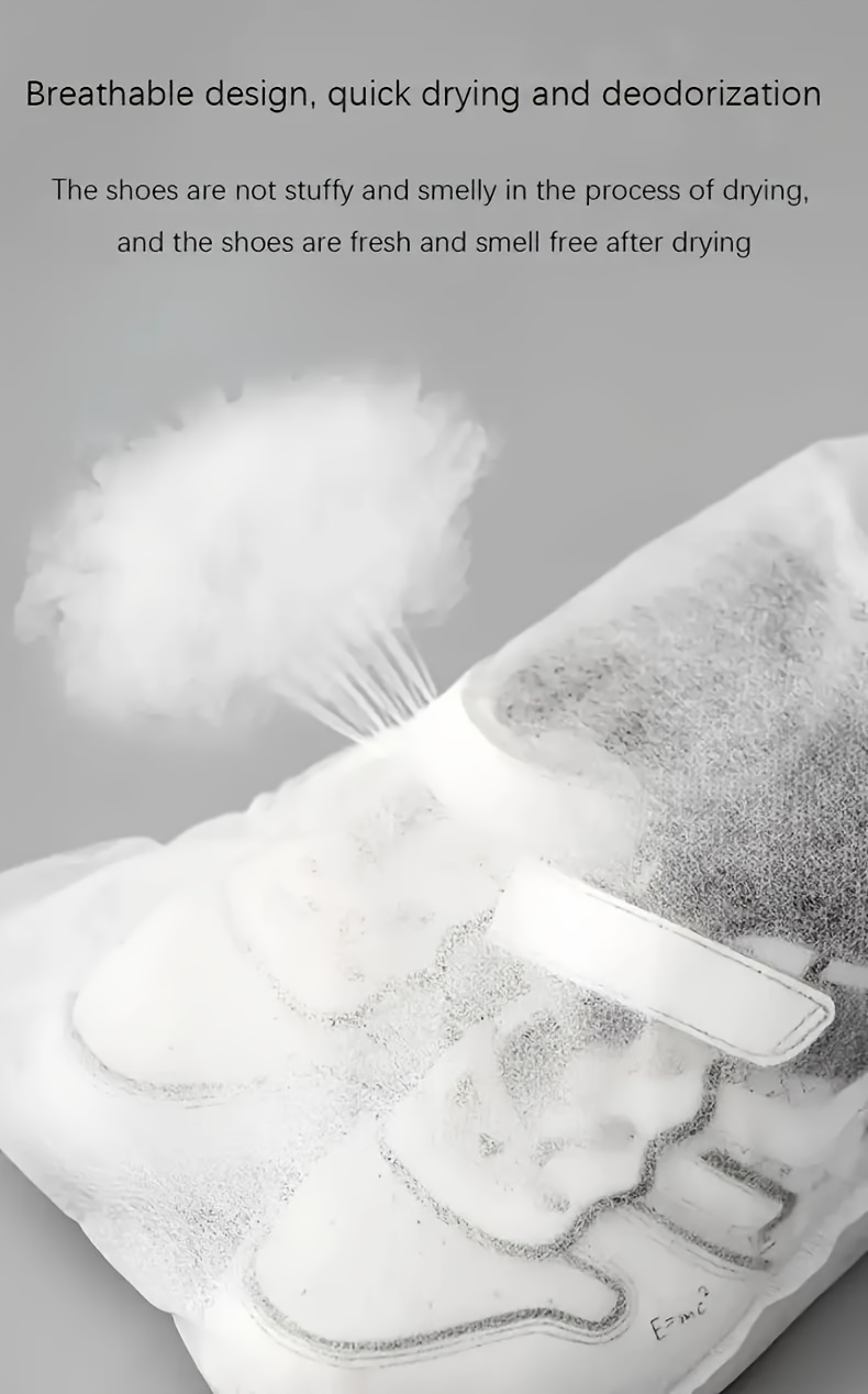 10-Pack Fabric Over-the-Door Shoe Bags - Lightweight, Dustproof, Moisture-Resistant Travel Shoe Storage Bags with Drawstring Closure