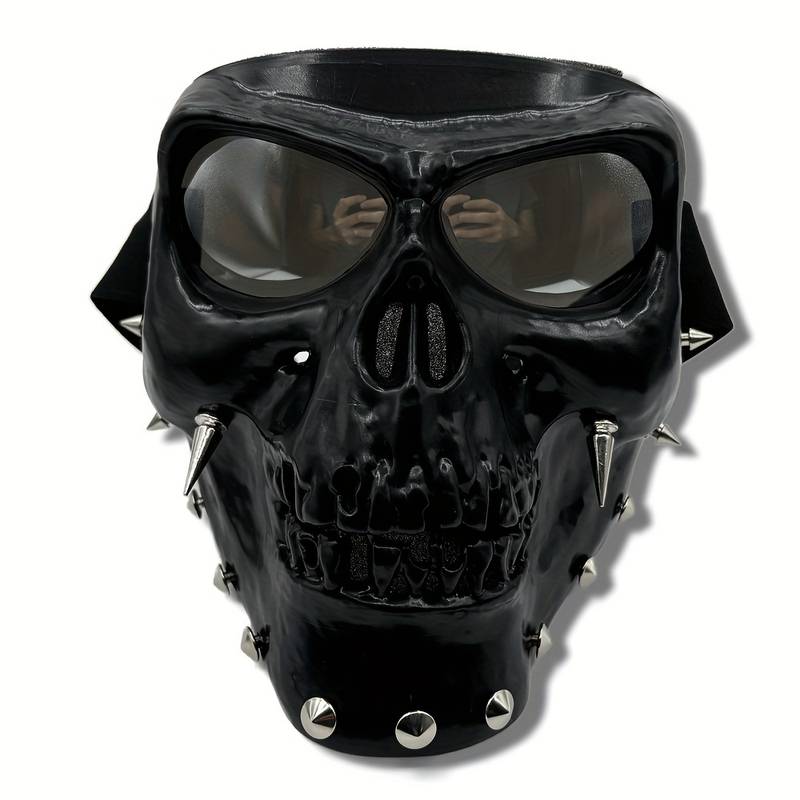 Masque Squelette Loup Halloween - Demi-Masque Effrayant En Plastique, Réglable, Pour Adultes Et Enfants - Carnaval, Cosplay, Fête Déguisée