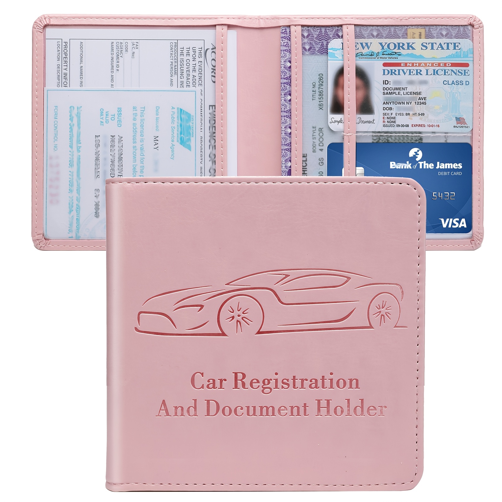 TEMU Short Luxury Wallet For Storing Vehicle Registration And Insurance For Men And Women.