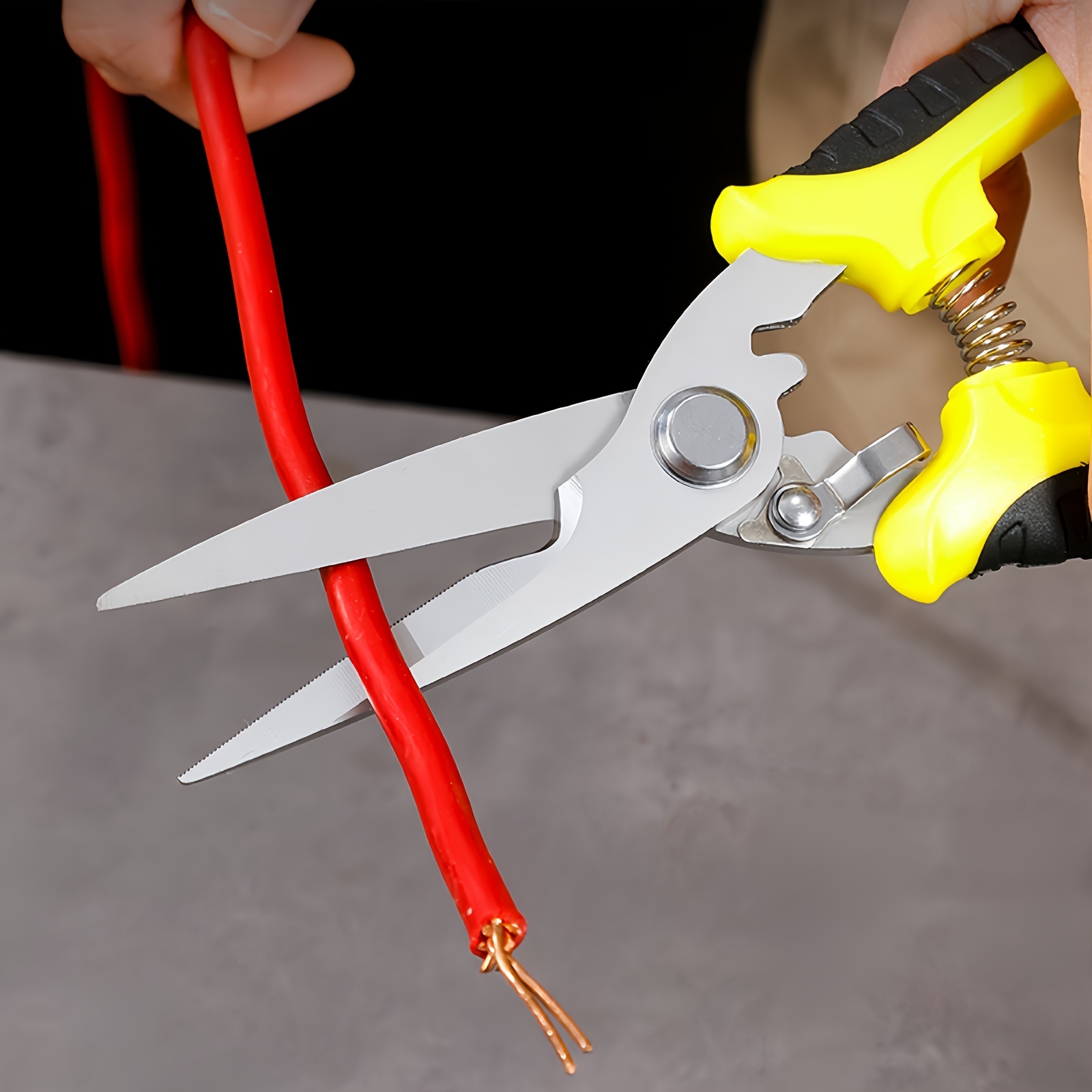 

1pc Heavy-duty Stainless Steel Scissors - Precise Metal Sheet Cutting, Pvc Pipe Cutting, And Industrial-grade Shearing - , Long-, And For Professionals And Diy Enthusiasts, Effortless Cutting - &