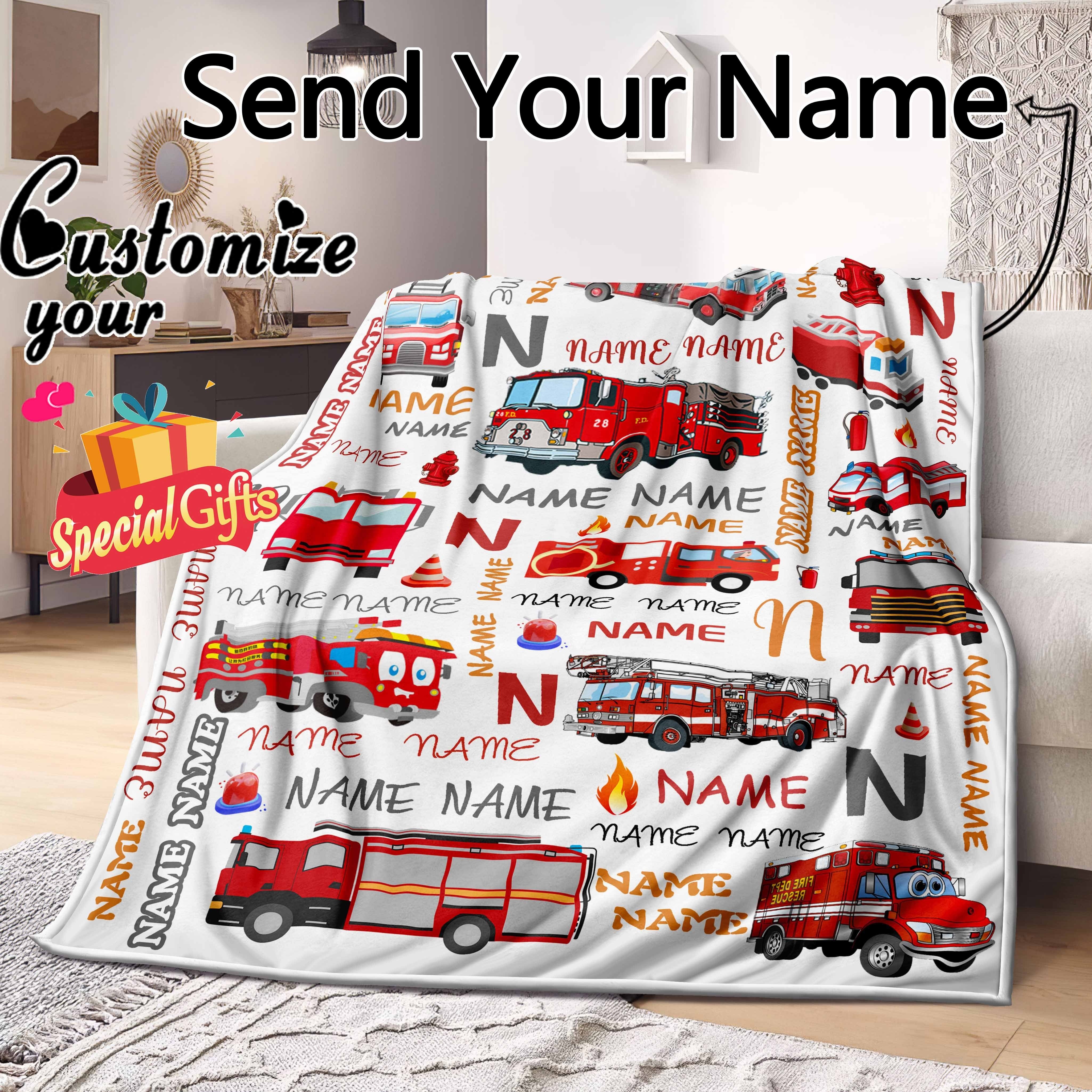 

Custom Firefighter-themed Flannel Throw Blanket - Soft, Warm & Reversible For Couch, Bed, Travel, Camping | Perfect Gift For