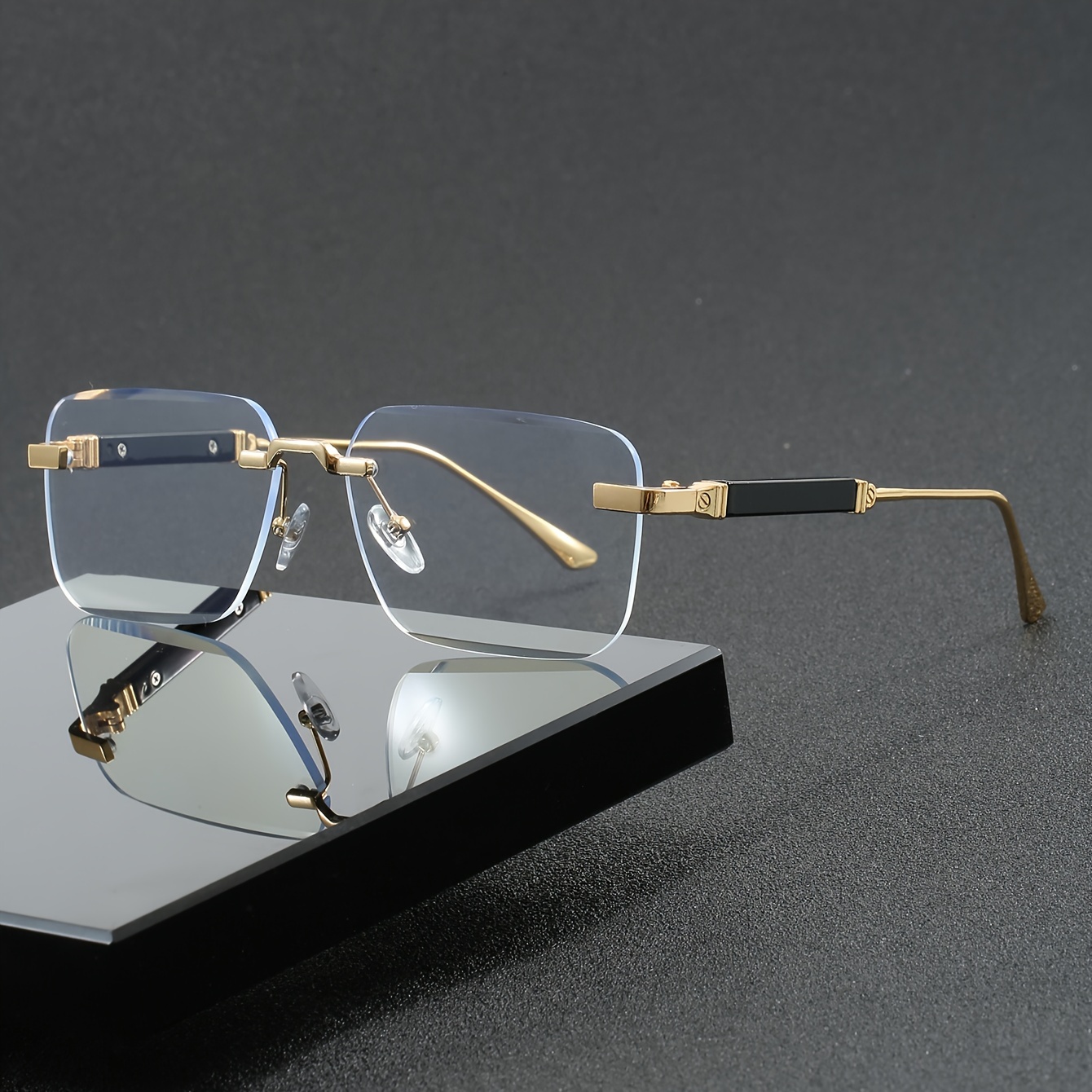 

Non-prescription Rimless , Decorative Pc , Copper Alloy Frame, Sophisticated For &