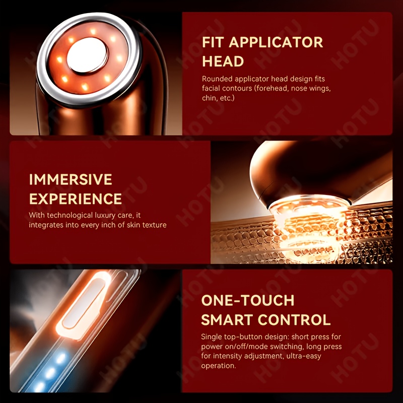   multi functional portable vibration facial skincare device multi functional usb charging essence infusion suitable for in flight beauty modern skincare gadget   for home use a   for at home skincare v line Product details 1