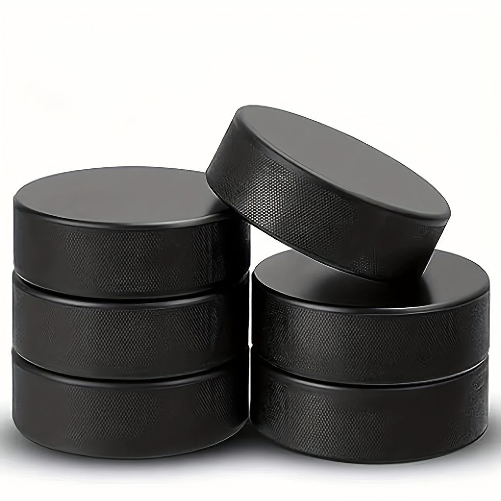 Image of 6pcs Lightweight Soft Foam Hockey Pucks | Classic Indoor Training Pucks For , Practice Pucks, Suitable For Hockey Players, , Ideal For Thanksgiving, Christmas, Halloween, New Year
