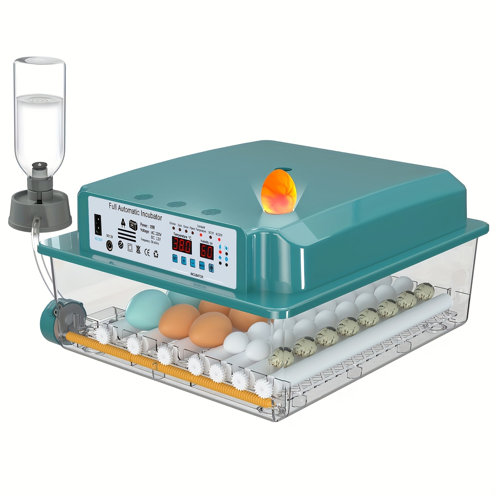 

1pc-intelligent Incubator, Can Hold 36 Eggs, Automatic , Humidity And Temperature, Alarm, Automatic Egg Turning And Other Functions. Suitable For Eggs, Duck Eggs Hatching.