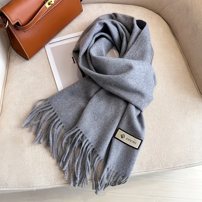 1pc New Scarf, Versatile Warm And Comfortable Long Tassel Shawl, Unisex, Ideal Gift For Relatives, , Or Neighbors