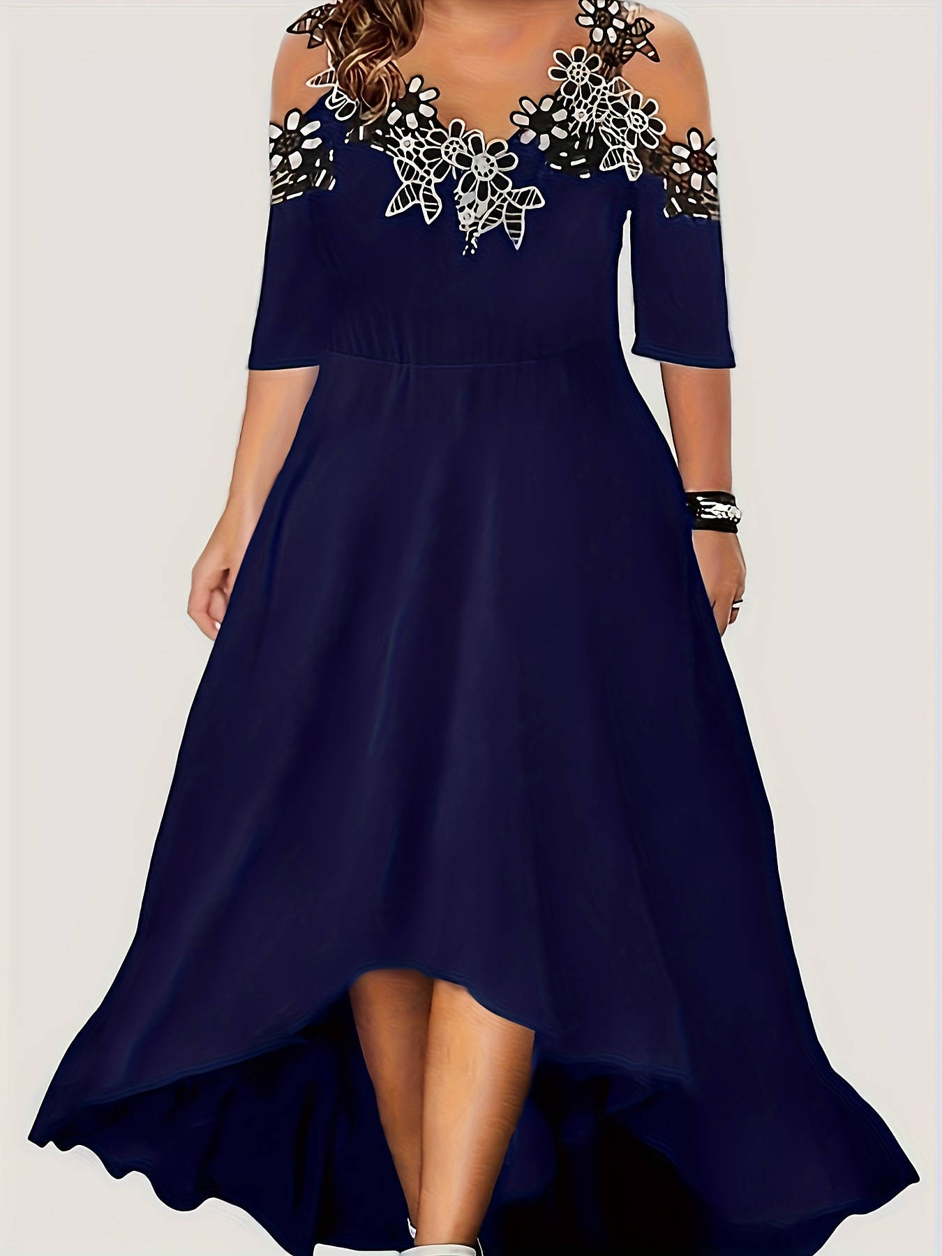 plus size plus size plus size a kroj haljina s čipkom