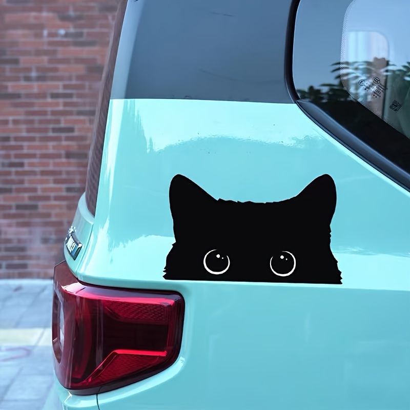 Funny Peeking Cat Face Vinyl Sticker Car Window Door Bumper Decals Cute Cats Silhouette Vinyl Decal For Laptop Decorative &ndash; Buy The Best Products In The Online Store