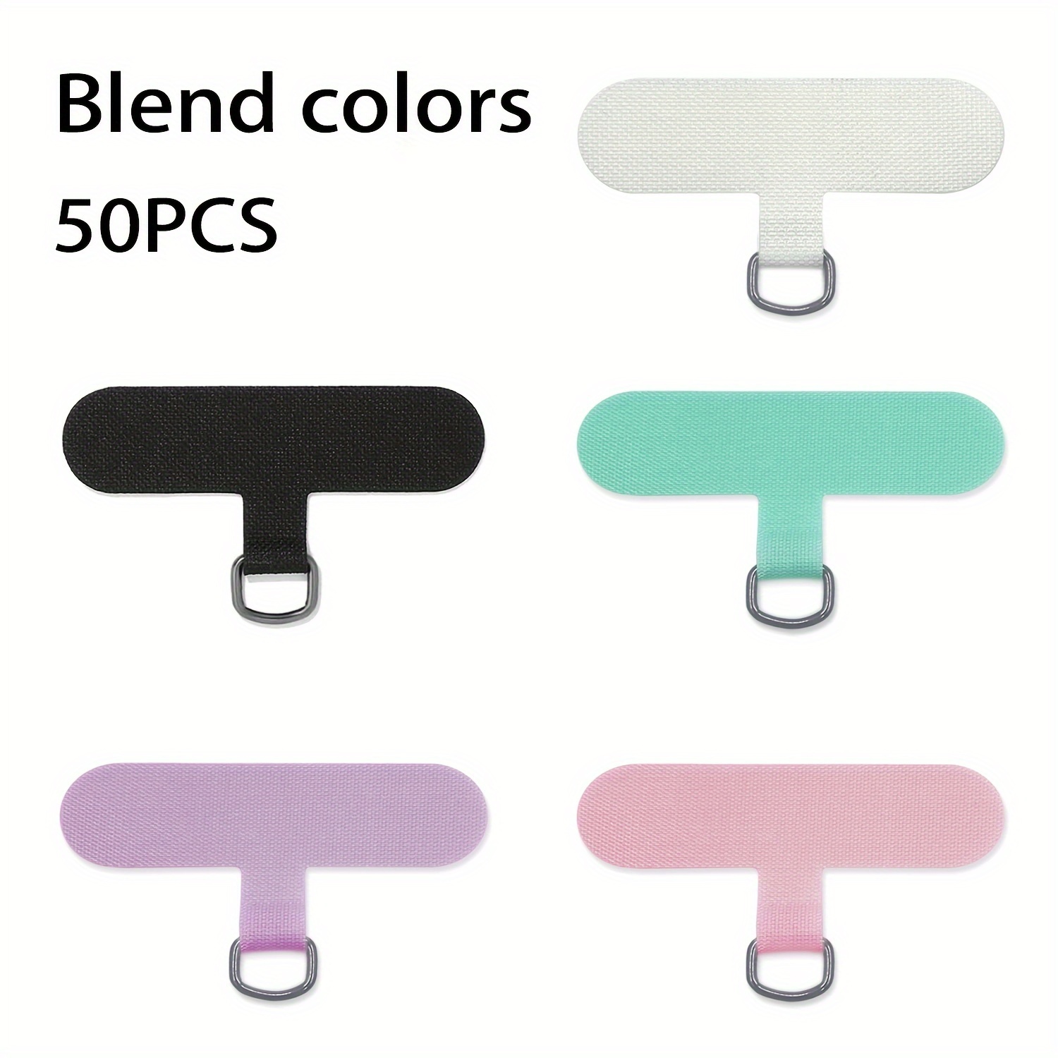 TEMU 50pcs Pack Phone Lanyard Patch Compatible For All Smartphones & Full Coverage Case Suitable For Tablet, Anti-lost With Removable Washable Card