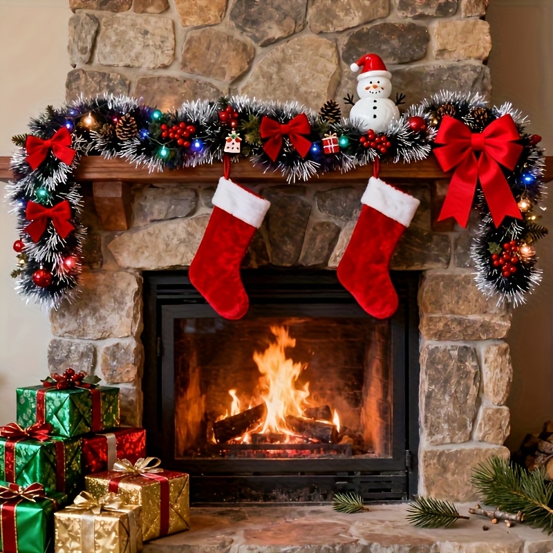 A 12-Meter Long Set of 6 Realistic Artificial Christmas Vines, Perfect for Christmas, Restaurants, Fireplaces, And Outdoor Decorations. an Ideal Choice for Cottage-Style Christmas Wreaths, Perfect for Holiday Celebrations, Elegant Christmas Decor