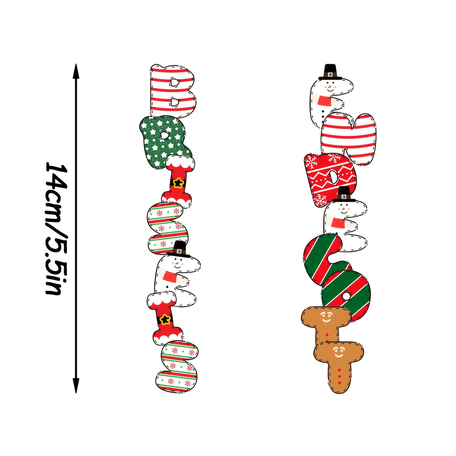 TEMU 1pc Ized Name/text Christmas Gingerbread For Man & Snowman Hanging Pendant - Holiday Ornament With Name Tag, Tree & Backpack Charm, Festive Gift