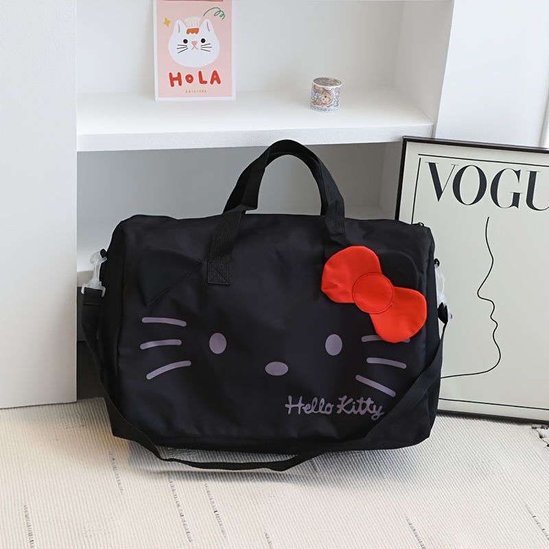 

Hello Kitty Sanrio Travel Bag For Women - Y2k Style, Nylon Weekender Overnight With Shoe Compartment, Carry-on Gym Tote