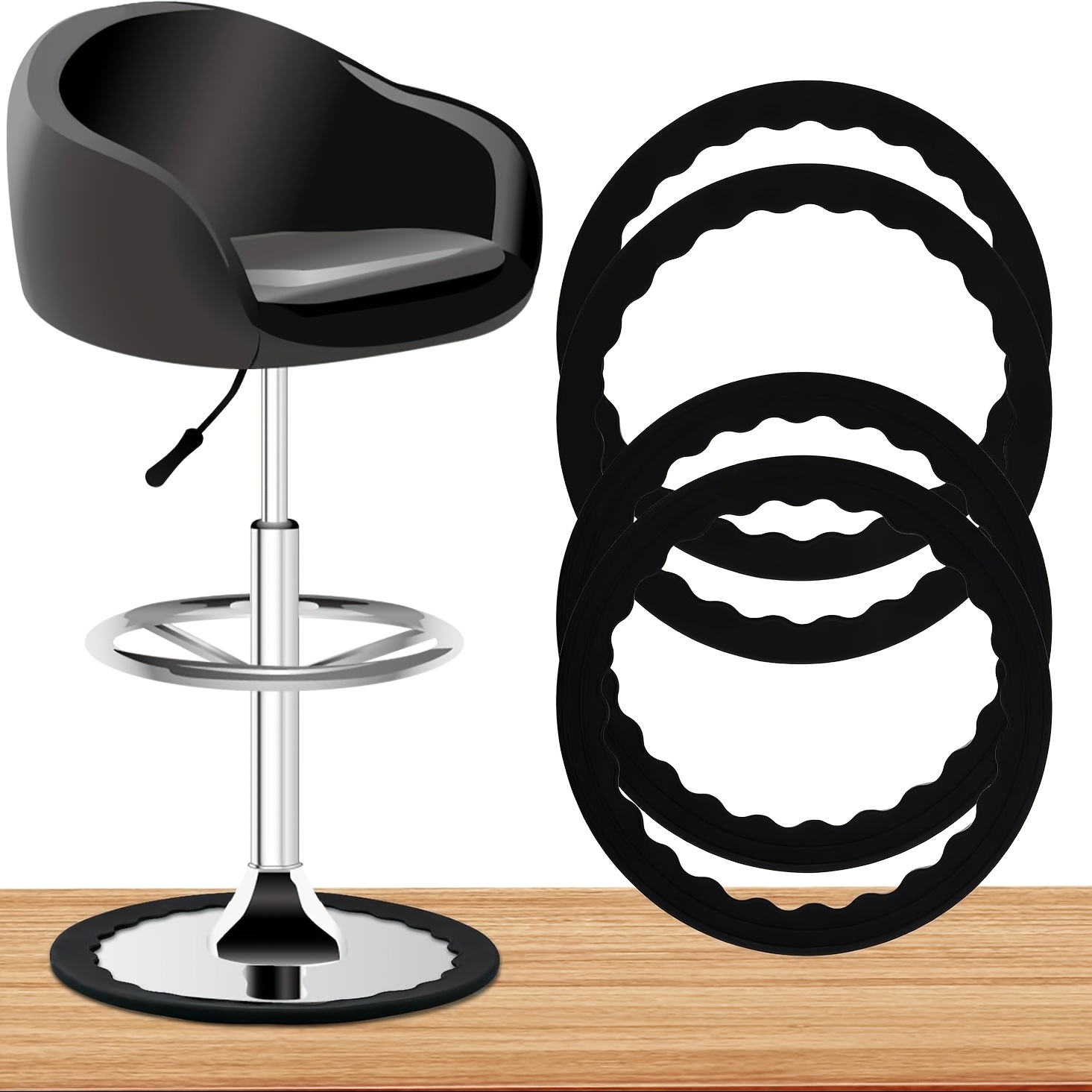 8/4/1pc Heavy-Duty Silicone Bar Stool Floor Protectors Retractable  Anti-Scratch Noiseless Chair Leg Pads, Fit for Chair  Bases,