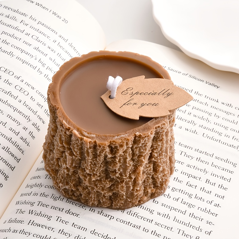 1pc Color Random Mini Wood Grain Silicone Candle Mold Tree Stump Cylindrical Soap Plaster Molds For Home Decor