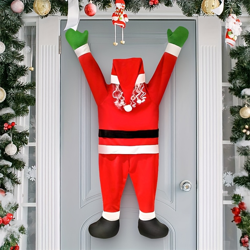 

Christmas Santa Claus Hanging Decoration - Superhero Themed Ornament For Indoor/outdoor, Door, Window, Car, Stairs, Ceiling, Fireplace - Ideal For Christmas & - Non-electric Party Supply