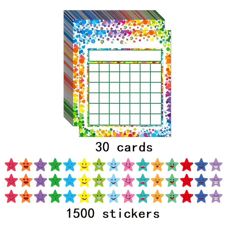 E-shop 30 Sets + 1500 Stern Aufkleber Belohnungsplan