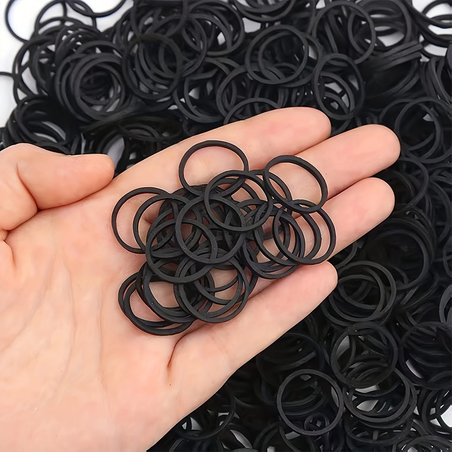 about 115/315/612/1212 pieces black mini rubber bands, braided and wedding hairstyles - soft elastic headband, simple design for birthday gifts, ideal choice for Valentine's Day or daily use