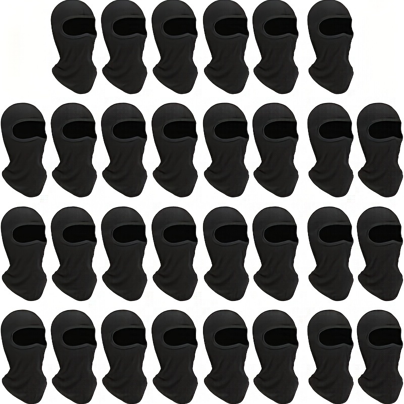 

Men's Full Face Balaclava Mask, Uv Protection Ski Mask For Outdoor Sports, Sun Protection Headgear, Washable Non-woven Fabric, Black, , Women