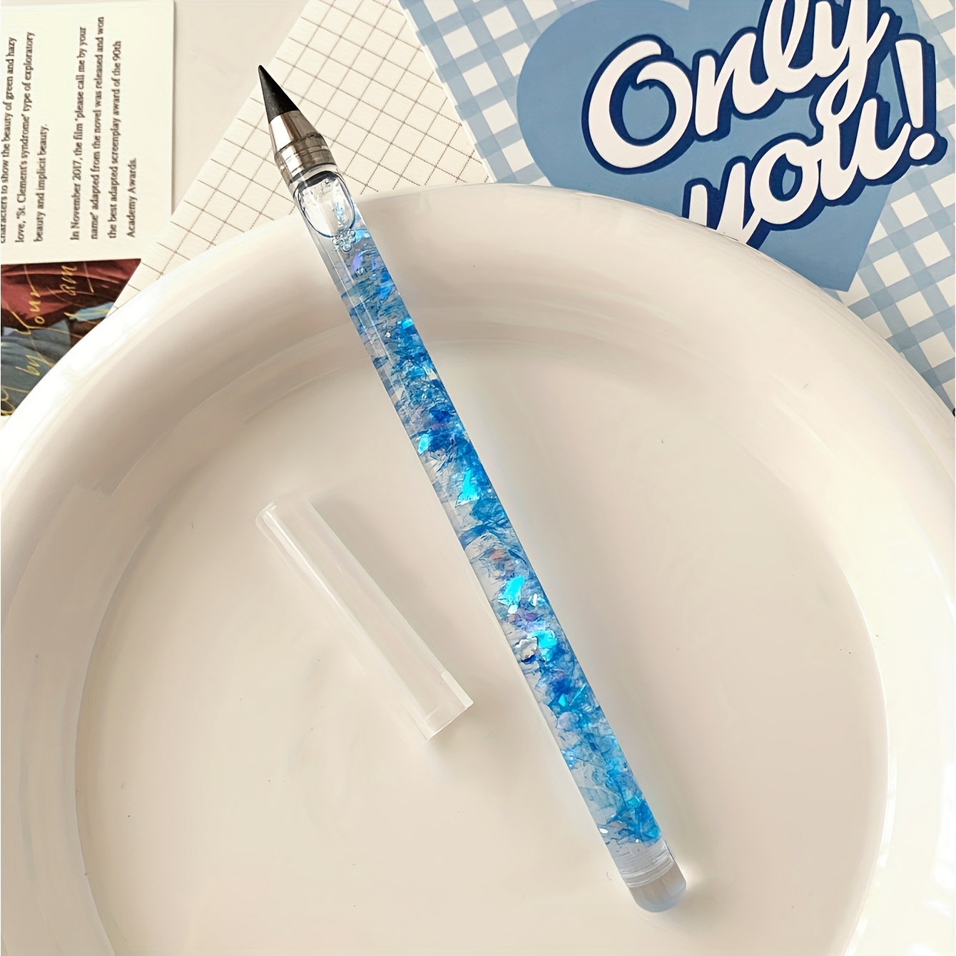 TEMU 1 Colorful Quick-drying Sand Pencil, Or A Set Of 12 Replaceable Leads. No Sharpening Required—eternal Hb Pencils, Drawing Pencils, Durable